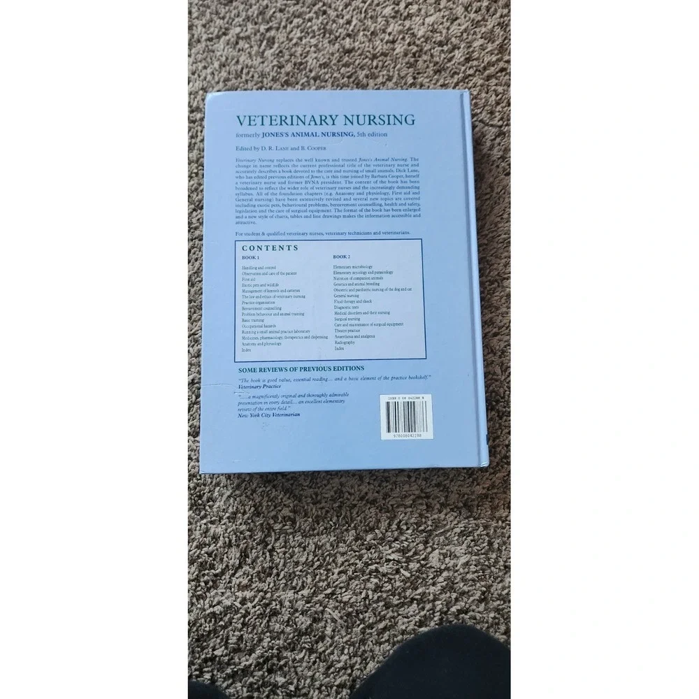 Veterinary Nursing (Formerly Jones Animal Nursing) 5th Edition Hardcover